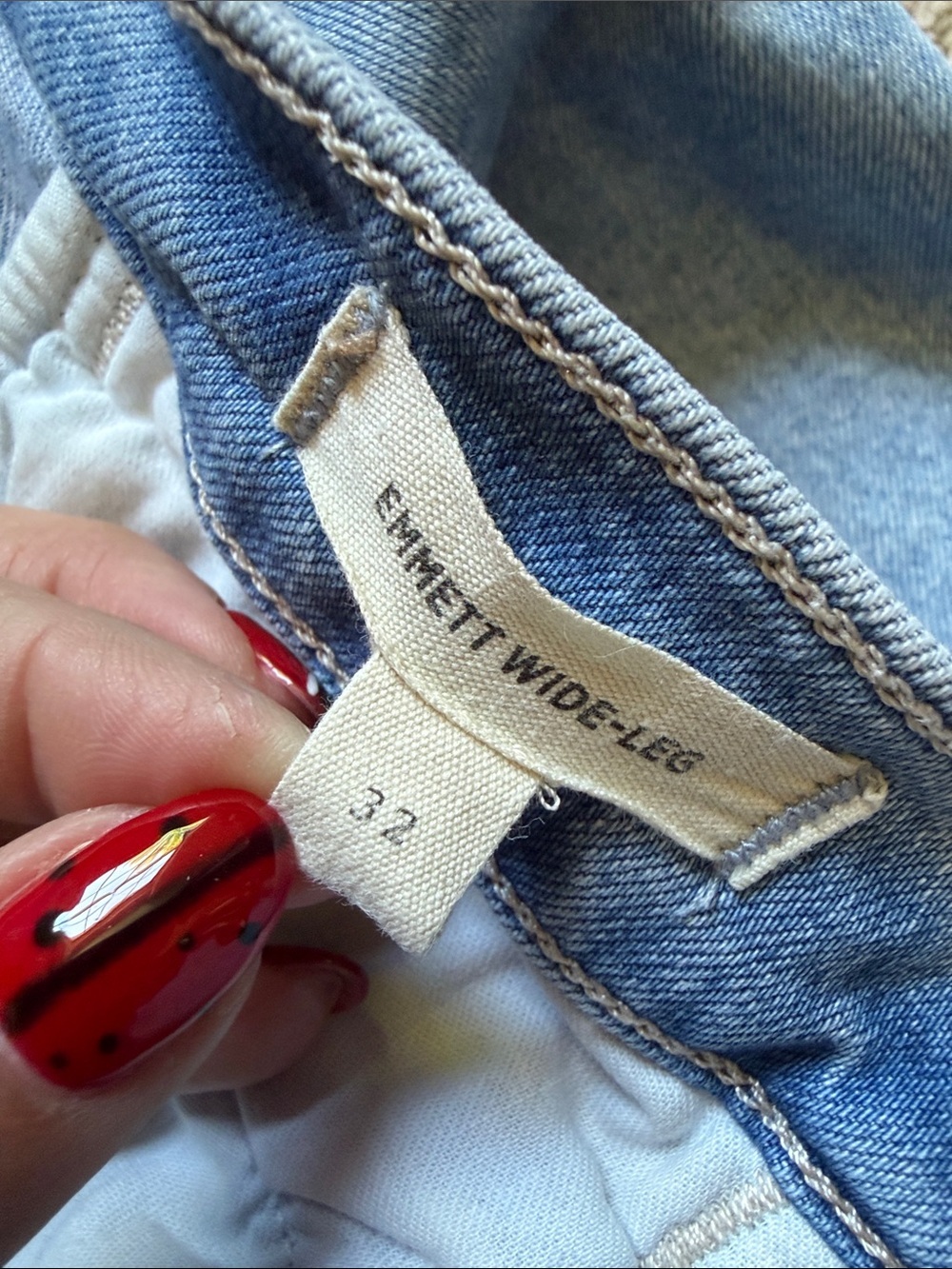 Madewell Emmett Wide Leg Crop Jeans Size 32 Light Wash - Picture 6 of 7